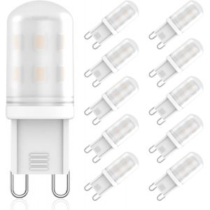 G9 Led Lampe 2w Ersatz Für Halogenlampe G9 28w 25w 20w, G9 Led Neutralweiß 4000k, Ac 220v-240v, G9 Led Leuchtmittel, Cri 85+, Kein Flackern, 360 Grad Winkel, Nicht Dimmbar, 10er Pa[Amp742661] - Neuf