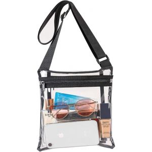MAA-Sac Transparent TPU Sac à Bandoulière Transparent Homme et Femme Sac de Concert Transparent Sac Approuvé par Les Stades Clear Bag Petit Sac à Main Transparent pour Festivals Voyage Sport - Neuf