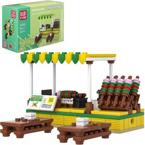 KALWL-Kreatives 24030 Blocs De Serrage Pour Magasin De Kebab Blocs De Construction Street View Architecture De Simulation Compatible Avec D'Autres Marques (243 Pièces). - Neuf