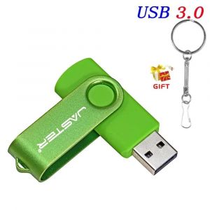 KALPZ-Mini Cl&eacute; Usb 3.0 Haute Vitesse, Cl&eacute; M&eacute;moire Rotative De 128 Go, Porte-Cl&eacute;s Gratuit, Cl&eacute; Usb Rouge 64 Go, Disque U Noir 32 Go,Green,128Gb - Neuf