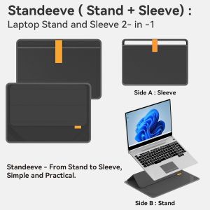 Mobilebase Sacoche Pour Ordinateur Portable Avec Support Pour 15,6 Pouces Dell Vostro 15/3520, Pour Dell Latitude 3550/3540/5530/5540/5550, Pour 15,6 Pouces Inspiron 15(A485S) - Neuf