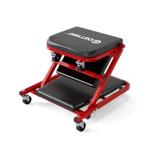 Tabouret 2 en 1 pliant universel 92 x 41 x 12 cm si&egrave;ge rembourr&eacute; confortable design moderne en m&eacute;tal noir Helloshop26 20_0014173 - Neuf