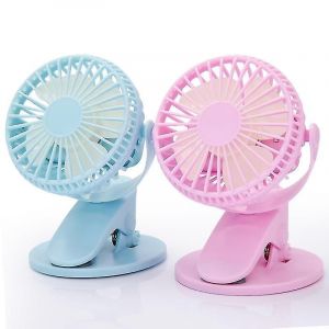 Mini Ventilateur Rotatif &Agrave; 360 Degr&eacute;s, &Agrave; Piles, Rechargeable Par Usb, &Agrave; Clipser, Pour Poussette De B&eacute;b&eacute;, Salle De Sport, Bureau, Bureau, Blanc - Neuf