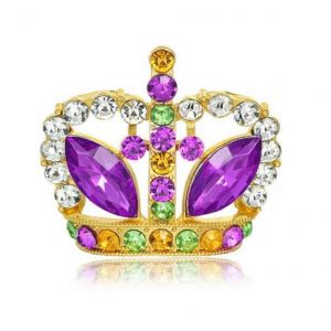 Couronne Bouclee En Strass Marron Brooocs Couleur Violette Couleur P Pour Femmes - Neuf