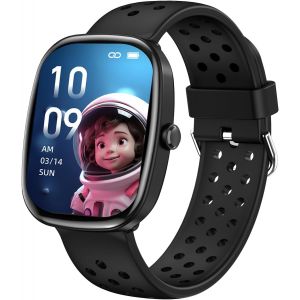 JGD-Montre Connect&eacute;e Enfants, Fitness Tracker Montre pour Enfants Filles Gar&ccedil;ons avec Podom&egrave;tre, Moniteur de Sommeil, 100 Modes Sport, R&eacute;veil, Cadeau pour Gar&ccedil;ons, Filles et Adolescents 6+ (Noir) - Neuf