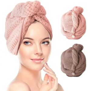 Serviette Turban - Mavura - S0n2j0nkp2 - Microfibre - Sèche Rapide - Marron - Neuf