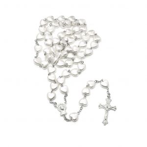 Rosaire Collier Catholique Dame Filles Cristal Bois Pri&egrave;re Rosaire Cha&icirc;ne Bijoux - Neuf
