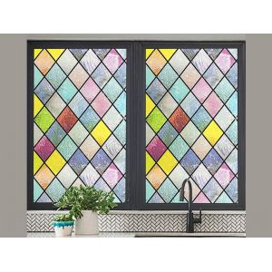 Film adh&eacute;sif statique pour fen&ecirc;tre &agrave; motif treillis arc-en-ciel 200 x 45 cm - Neuf