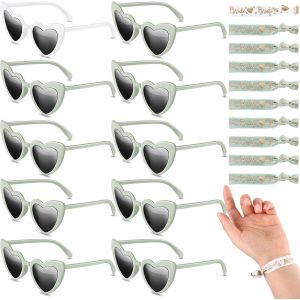 Ershi-20 Pièces Set Lunettes De Soleil C?ur De Mariée Evjf Bracelet De Mariage Bride Bracelet De Demoiselle D'honneur Team Bride A[815] - Neuf
