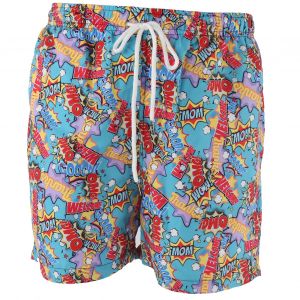 Short Decontracte Pour Homme, Imprime Lettres, Cordon De Serrage, Taille Elastique, Pour La Plage, L'ete, Stk102003, L - Neuf
