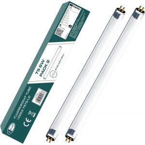 Kal-Tubes Fluorescents, 6w T5, Ampoule T5, Tube Fluorescent, Mini Ampoule, Fluorescent, 21,2 X 1,6 Cm (6 Watts T5, Pack 2) - Neuf