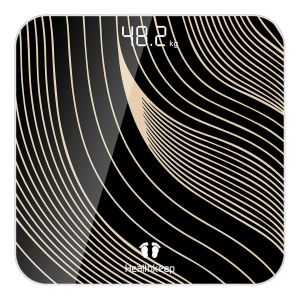 Balance Pèse Personne Numérique, Pese Personnes De Haute Précision Avec Technologie Step-On Affichage Par Led, Design Fin, Poids Max. 180 Kg/ 400Lb, Noir - Neuf