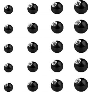 Nbgcm-14g 16g Boules De Piercing Argent 32pcs Remplacement Boules Acier Inoxydable Pour Filetage Extérieur Lèvres Septum Hélix Langue Ventre Bijoux De Piercing - Neuf