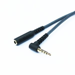 C&acirc;ble d'extension pour casque 3,5 mm, TRRS audio st&eacute;r&eacute;o &agrave; angle droit 4 broches 3,5 mm m&acirc;le vers 4 broches femelle 3,5 mm (compatible microphone) 2 m - Neuf