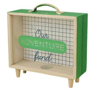Bo&icirc;te D'archives D'aventure, Bo&icirc;te D'ombre De Voyage, Bo&icirc;te D'ombre De Billet Avec Fente, Bo&icirc;tes De M&eacute;moire De 8 Pouces Pour Les Souvenirs Vert - Neuf