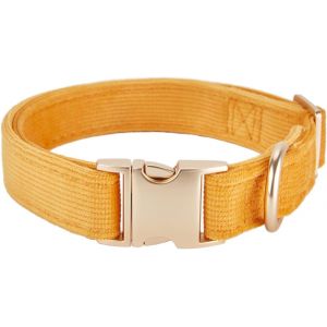 Collier Pour Chien Ultra Doux En Velours C&ocirc;tel&eacute; Naturel Fabriqu&eacute; Pour Les Petits Chiens &Agrave; Peau Sensible, Vert Sauge - Neuf