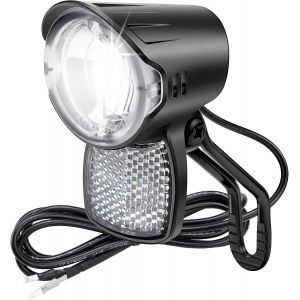 Lampe Velo Led Avant 15 Lumens/220°-Phare Velo Étanche <60g-Lumiere Velo Universel 6v-48v Pour Vélo Électrique-Sécurité Cyclisme Nuit/Extérieur - Neuf