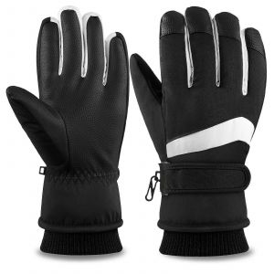 Chaud, Coupe-Vent, Gants De Planche &Agrave; Neige, Imperm&eacute;able &Agrave; L'eau, De L'isolation, De L'&eacute;cran Tactile Compatible, Grande Taille, Noir - Neuf