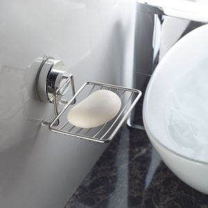 Porte-savon de douche à ventouse ultra-puissant ¿ Porte-éponge en acier inoxydable résistant à la rouille pour salle de bain et évier de cuisine - Neuf
