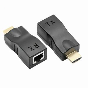 Extension Hdmi Hdmi vers Rj45 sur Cat 5e/6 Réseau Lan Ethernet Adaptateur 4k 1080peu - Neuf