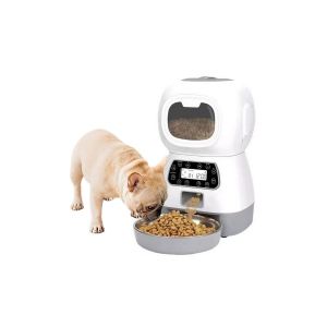 Distributeur Automatique De Croquettes Pour Chat Avec Enregistreur Vocal Et Minuterie, Capacit&eacute; De 3,5 L, Contr&ocirc;le Wi-Fi, Conception Anti-Obstruction - Neuf
