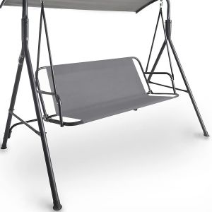 Ulteronixshop-Housse De Rechange Pour Balancelle De Jardin En Tissu Oxford 600d Durable - Ajustement Universel Pour Balancelle 2 Et 3 Places - 148 X 50 X 50 Cm - Gris - Neuf