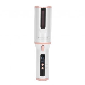 Fer A Boucler Automatique Sans Fil, Rechargeable Par Usb, Ecran Lcd, Blanc - Neuf