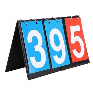 Compteur De Score Portable Flip Sports Pour Le Basket-Ball De Tennis De Table (3 Chiffres Rouge Bleu) - Neuf