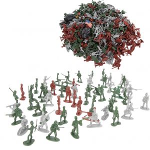 300 soldats, 12 modeles differents, jouets avec drapeau national, soldats militaires - Neuf