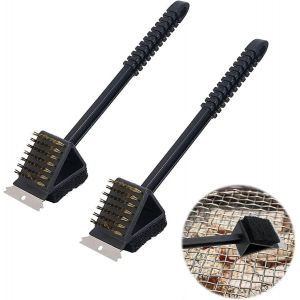 Brosse de nettoyage de barbecue Brosse de nettoyage de gril Brosse de barbecue 3 en 1 Brosse de barbecue Nettoyage de barbecue - Neuf
