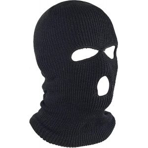Masque De Ski Complet En Tricot À 3 Trous,Cagoule D'hiver Masque Complet En Tricot Chaud Pour Les Sports De Plein Air - Neuf
