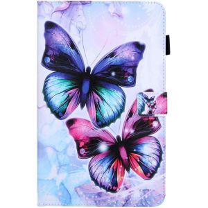 Etui De Protection Compatible Pour Tablette Samsung Galaxy Tab A 8.0 Pouces 2019 T290/T295 Bling Papillons Colorés Motif Portefeuille Femme Fille Coque En Cuir Pu Et Silicone Souple Bumper - Neuf