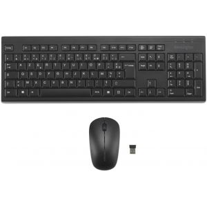 Km150 Eq Ensemble Clavier Et Souris Sans Fil Pour Windows Et Macos, R&eacute;cepteur Nano Usb 2,4 Ghz, Clavier Avec Pav&eacute; Num&eacute;rique Pleine Grandeur, Souris &Agrave; Clic Silencieux 1200 Dpi Noir K75562Fr - Neuf