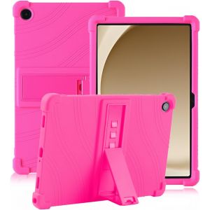 KALANKA-&Eacute;tui pour tablette Samsung Galaxy Tab A11+ 11" - En silicone souple - Avec support rabattable - L&eacute;ger - R&eacute;sistant aux chocs - Anti-rayures - Protection compl&egrave;te - Rose - Neuf