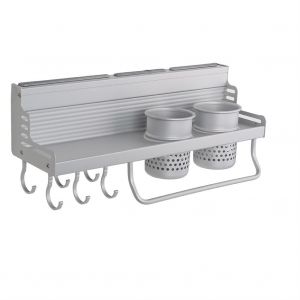 Hjlian Porte-Outils De Cuisine Integre Multifonction En Aluminium A Double Gobelet Arriere - Neuf