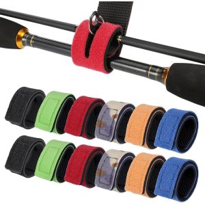 12pcs Fishing Rod Straps, Adjustable Straps For Fixing Fishing Rods, Cable Ties, Fishing Rod Accessory, Reusable Safety Strap For Fishing Rods (30cm) - Neuf