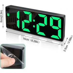 R&eacute;veil num&eacute;rique, grand &eacute;cran LED, surface miroir, fonction snooze et connexion de charge USB, luminosit&eacute; r&eacute;glable, r&eacute;veil pour chambre &agrave; coucher et bureau - Neuf