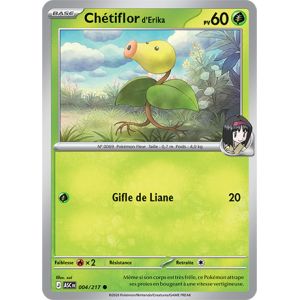 Carte Pok&eacute;mon - Ch&eacute;tiflor D'Erika - 004/217 - 2,5 H&eacute;ros Transcendants - Neuf