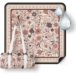 Ulteronixshop-Couverture De Pique-Nique Imperm&eacute;able 200 X 200 Cm &iquest; Sans Sable, Douce, Lavable &iquest; Couverture De Pique-Nique Boh&egrave;me 200 X 200 Cm &iquest; Couverture De Plage Xxl - Neuf