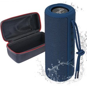 VornixorSarlshop-X21 Haut-parleur portable sans fil Bluetooth &eacute;tanche avec radio FM, emplacement pour carte Micro SD, AUX, TWS pour la douche &iquest; &eacute;tui de voyage rigide inclus (Bleu) - Neuf