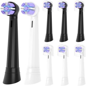 Kgabery-8 Pièces Brossette De Rechange Compatibles Avec Oral B Io 10 9 8 7 6 5 4 3 Series,Blanc+Noir - Neuf