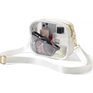 RFCBC-Sac Transparent Sac à Bandoulière Transparent Avec Bandoulière Réglable TPU Approuvé Stade Sac à Bandoulière Femme Homme Transparent Concert Sac à Main Plage Petit Sac à Main à Bandoulière - Neuf