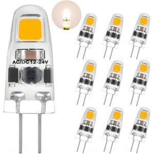 Kal-Ampoules Led G4 À Intensité Variable Blanc Naturel 4000k,Ac/Dc 12-24v,1.2w Remplace Les Ampoules Halogènes 12w-15w,125lm Economie D'énergie Mini Ampoules Led, Pas De Scintillement, Lot De 10 - Neuf