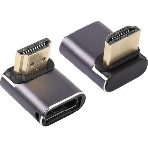 ERYI-Adaptateur Hdmi 8K&60Hz À Angle Descendant Mâle Vers Femelle Adaptateur Hdmi 2.1Uhd Connecteur Extender 3D Support 8K@60Hz / 4K@120Hz, 2 Packs - Neuf