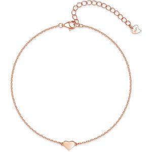 Bracelet De Cheville Pour Femme Sillber, Chaîne De Cheville Infini, C?ur / C?ur, Bracelet De Cheville En Argent Sterling 925 Pour Femme, Bracelet De Plage D'été, Bracelet De Cheville, Étanche, - Neuf