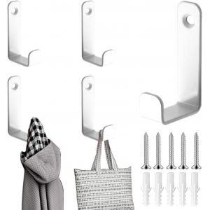 5 Pi&egrave;ces Crochets Muraux Porte Manteaux,Crochet &Agrave; Visser Pat&egrave;re Murale En L,Universels Patere Porte Manteau,Moderne Patere Murale Salle De Bain,Kleiderhaken Pour Serviettes,&Eacute;charpes,Sacs &Agrave; Main - Neuf