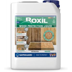 Jexnovashop-Liquide Imperm&eacute;abilisant Pour Bois - 5 Litres - Jusqu'&agrave; 10 Ans De Protection Hydrofuge Pour Bois Ext&eacute;rieur, Terrasse, Cl&ocirc;ture, Cabanon, Abris Et Autres Meubles - Incolore Et Transparent - - Neuf