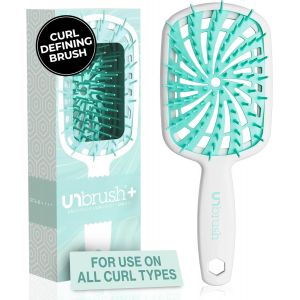 Unbrush Plus Brosse &Agrave; Cheveux Boucl&eacute;s Pour Un D&eacute;m&ecirc;lage Doux Et Efficace Sur Les Types De Cheveux Humides Ou Secs Fragiles, Brosse D&eacute;m&ecirc;lante Avec 84 Poils Ultraflex, Ultra L&eacute;g&egrave;re, Ventil&eacute;e - Neuf