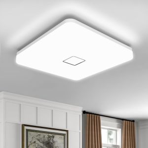 Subzonal-24w Imperm&eacute;able &Agrave; L&iquest;Eau Led Plafonnier Moderne Mince Carr&eacute; Led Lampe De Plafond 2050lm Blanc Froid 5000k Applicable &Agrave; La Salle De Bain La Chambre La Cuisine Le Salon Le Balcon Et Le Couloir - Neuf