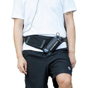 Pr&ecirc;t pour l'hydratation : sac banane de course r&eacute;glable avec porte-bouteille s&eacute;curis&eacute; et dispositifs de s&eacute;curit&eacute; r&eacute;fl&eacute;chissants - Neuf